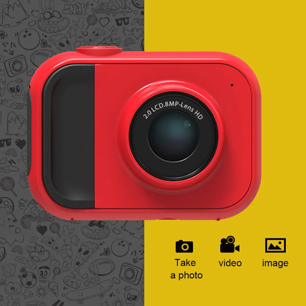 Модная детская одежда игрушечная Цифровая камера DSLR HD 1080P 2 дюйма Экран USB 2,0 дома Портативный путешествия видео подарок мини