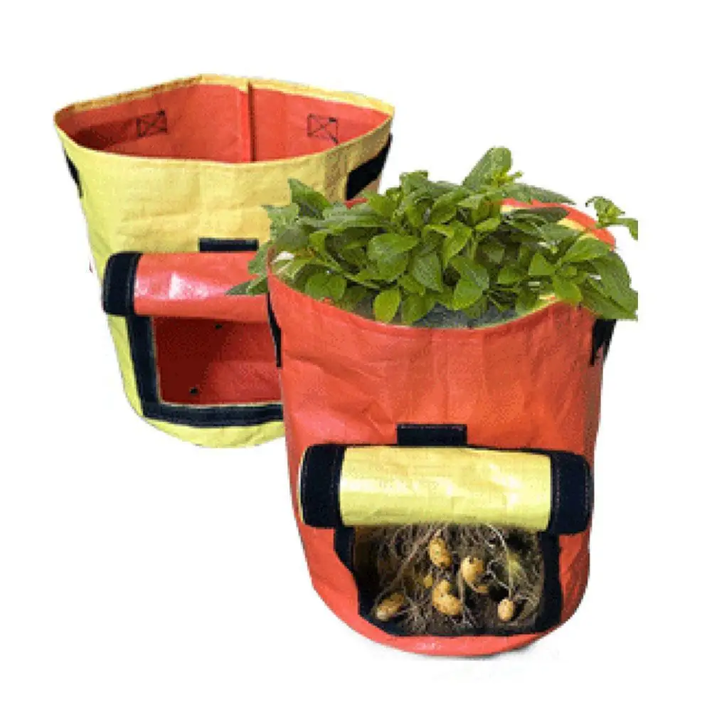 

1pc Potato Cultivation Vegetable Planting Bags Plant Garden Grow Bags Farm Pots Bag Home Planters Fabric Seedling Tool PE G F9I4
