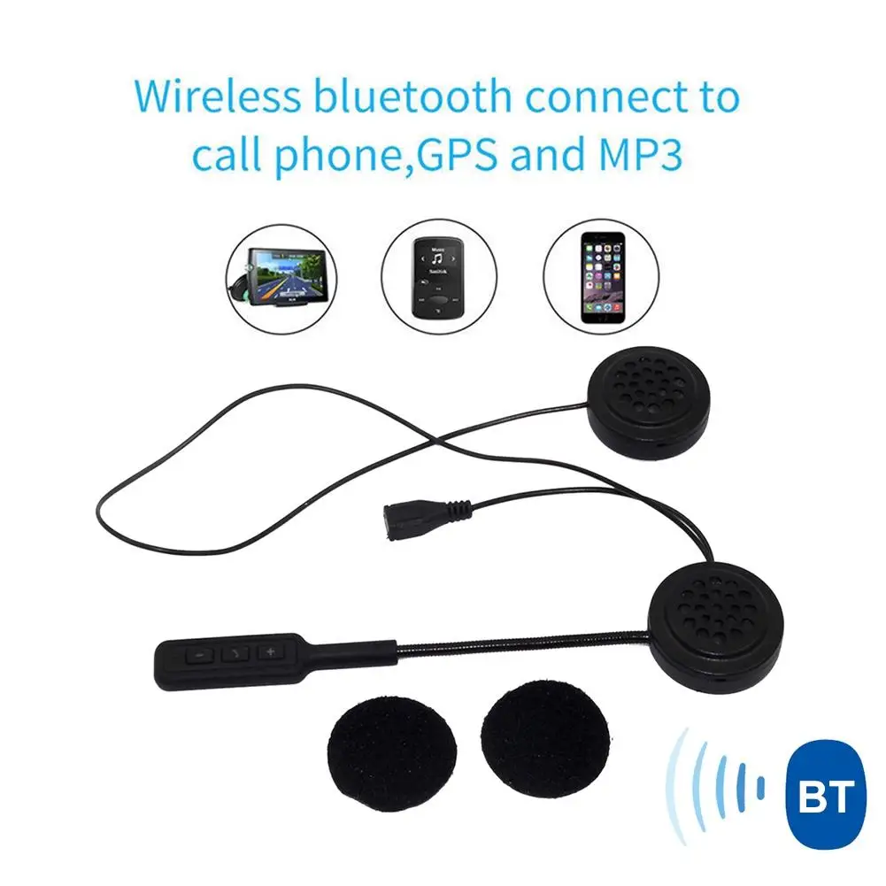 

2.402GHz-2.480GHz MH01 Bluetooth 5.0 chip Rechargeable Hands-free Motorcycle Headset Motorcycle Accessories Helmet Headphone