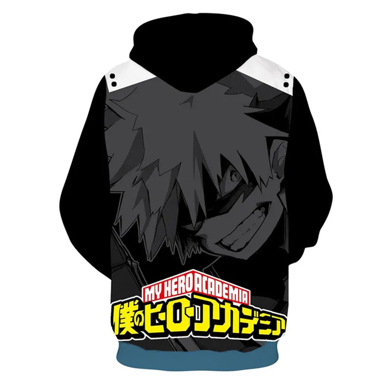 My Hero Academy Bakugo костюм кацуки для косплея костюм толстовки Аниме толстовки 3D новая мужская женская одежда колледжа