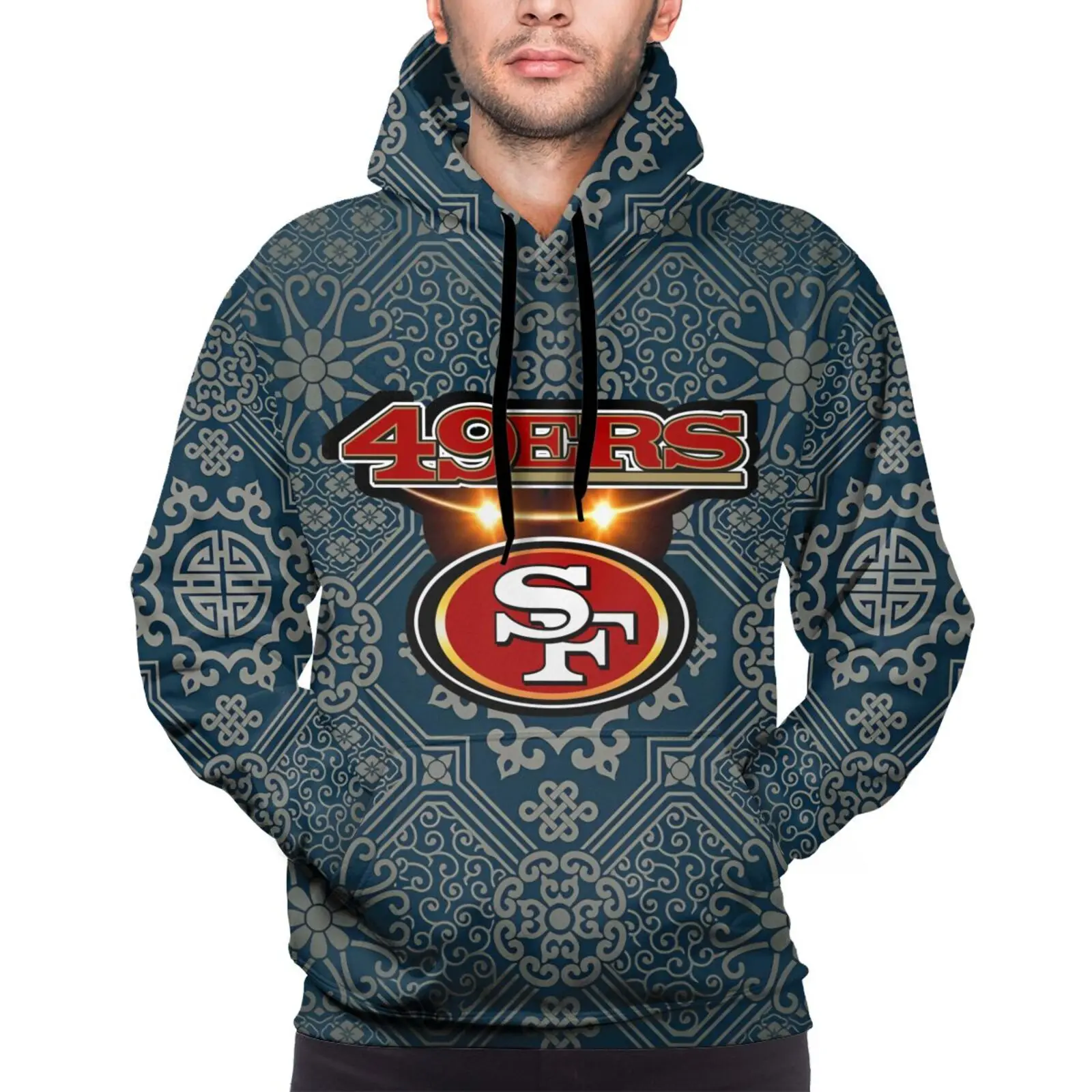 

Rugby League Creativity LOGO Graffiti Print Sweatshirt Men Harajuku Winter Hoodie Hip Hop Pullover Hoodies Custom Your Logo