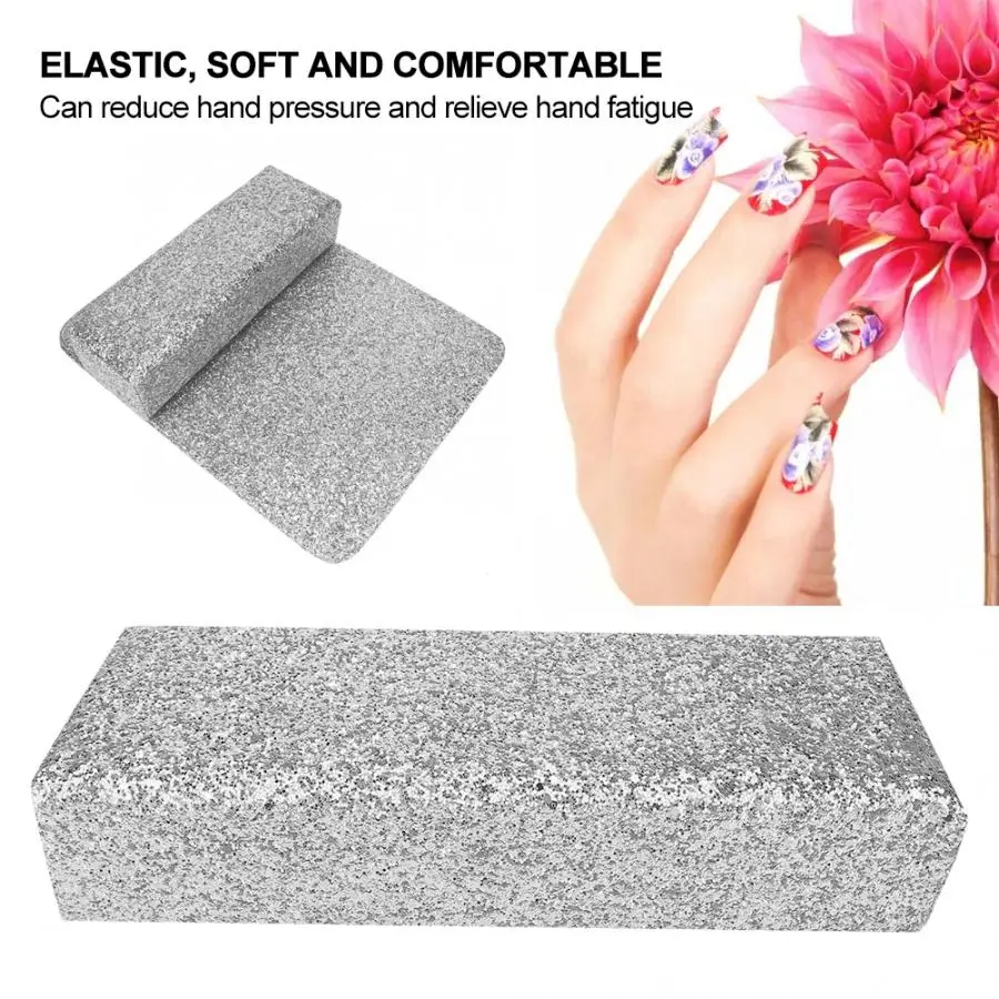 Маникюрный Стол с блестящими блестками для дизайна ногтей коврик подушки