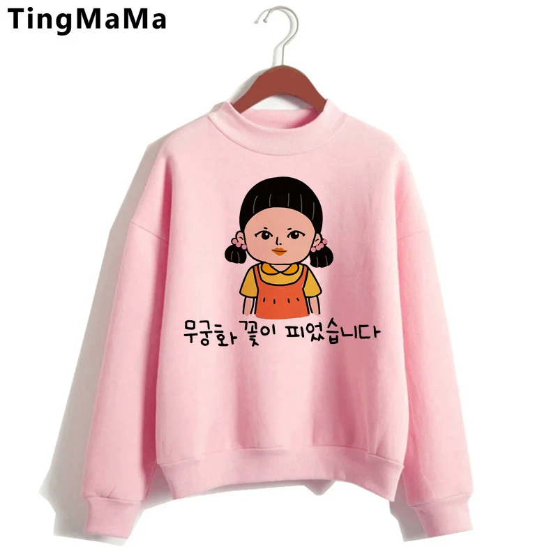 

Squid Game hoodies women 2021 graphic plus size hip hop women clothing plus size