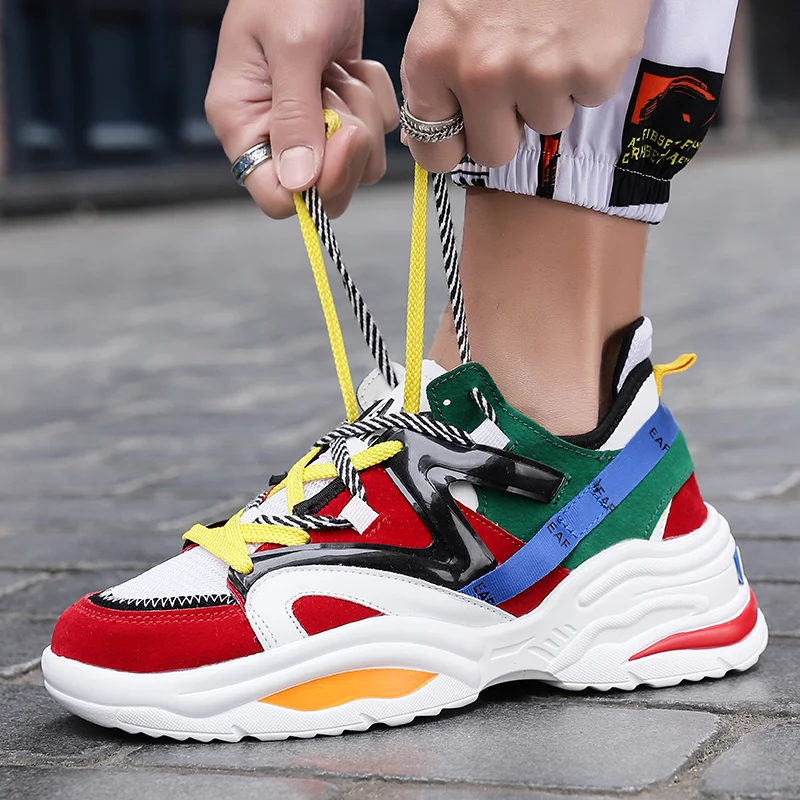 

Men's sports shoes men mesh breathable running shoes lightweight and soft thick-soled couple shoes outdoor casual shoes men shoe