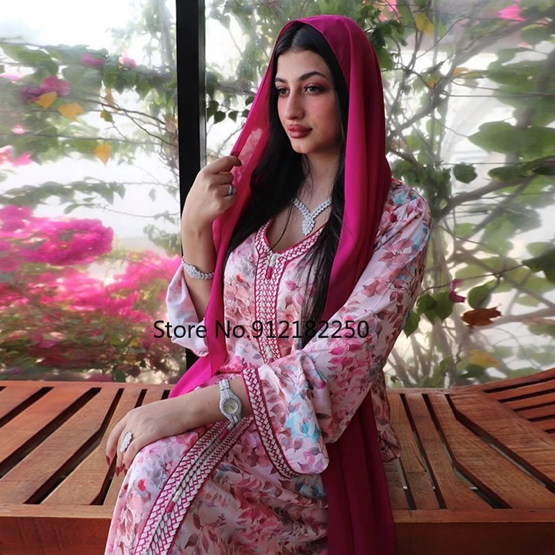 

Ramadan Eid Mubarak Plus Size Abaya Dubai Turkey Islam Muslim Arabic Dress Robe Longue Femme Musulmane Djelaba Kaftan Vestidos