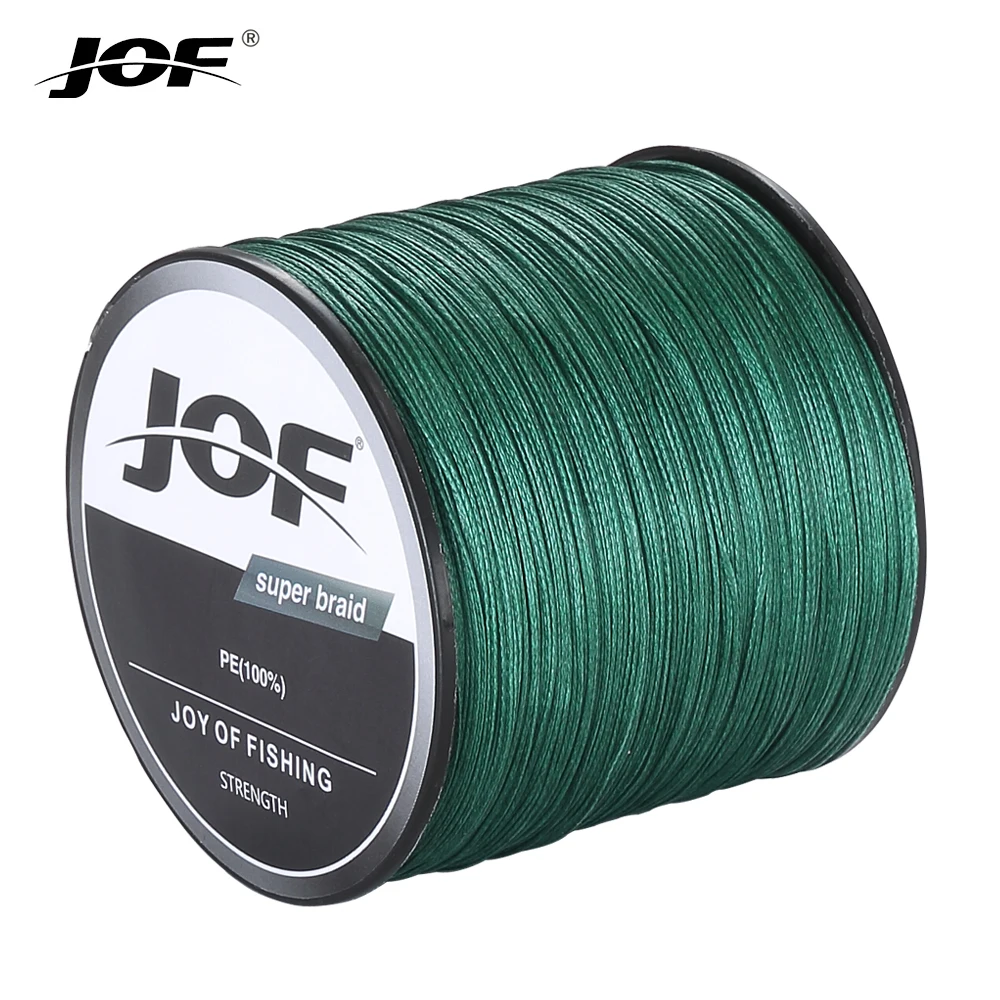 

JOF 300M 500M 100M Multicolour PE Braided Wire 4 Strands Multifilament Japanese Fishing Line Carp Finsing Line Tool For Finging