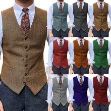 Gilet de costume pour hommes, coupe cintrée, gilet rétro Steampunk, gilet de marié de mariage, gilet sans manches pour hommes  (3)