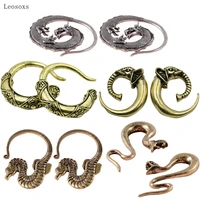 leosoxs 2pcs explosive retro snake sun dragon baby elephant earlobe ear piercing jewelry