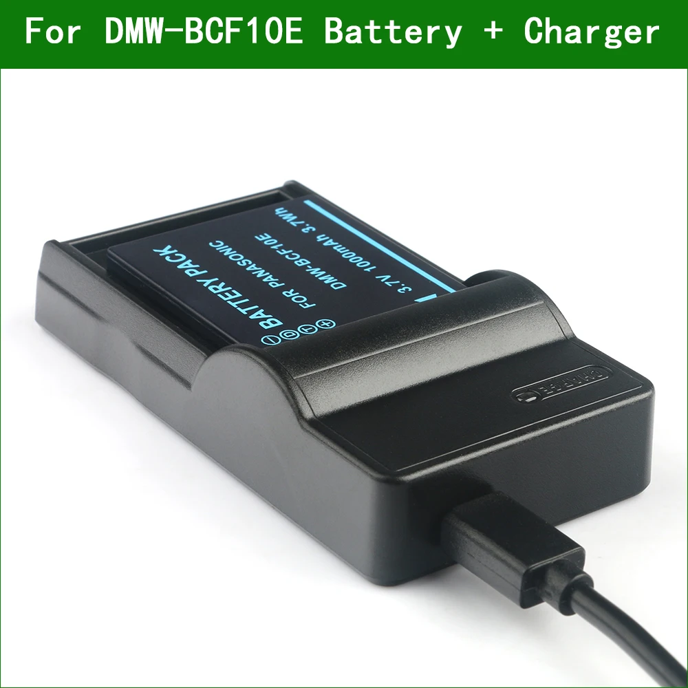 

DMW-BCF10 CGA-S009 S106 Rechargeable Camera Digital Battery + USB Charger For Panasonic DMC-FS10 DMC-FS11 DMC-FS12 DMC-FS15