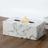 creative marble pattern leather tissue box kitchen tissue paper houder organizer home decor kleenex baby wipe wet ornaments case