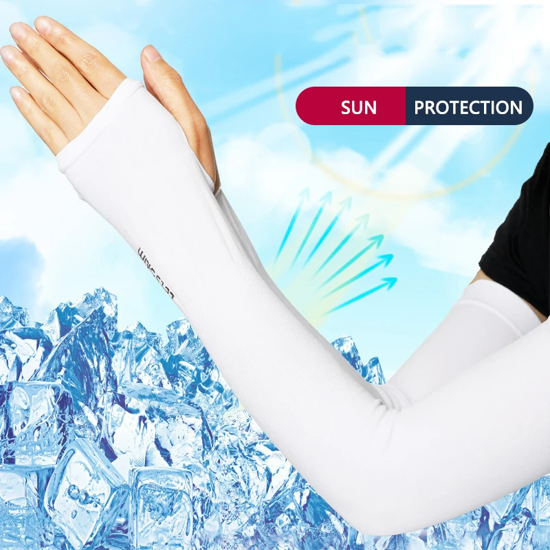 Sun Protection Detachable Sleeves Travel Driving Arm Sleeves Women Thin Summer Gloves Fingerless Anti-Sunburn Sleeve Mittens
