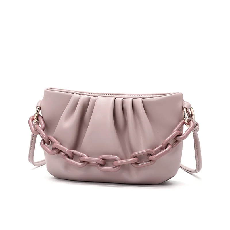 

Women Small White Chain Dumpling Bags Female Casual Messenger Crossbody Clutch Fashion Purses and Handbags Luxury Designer PM75