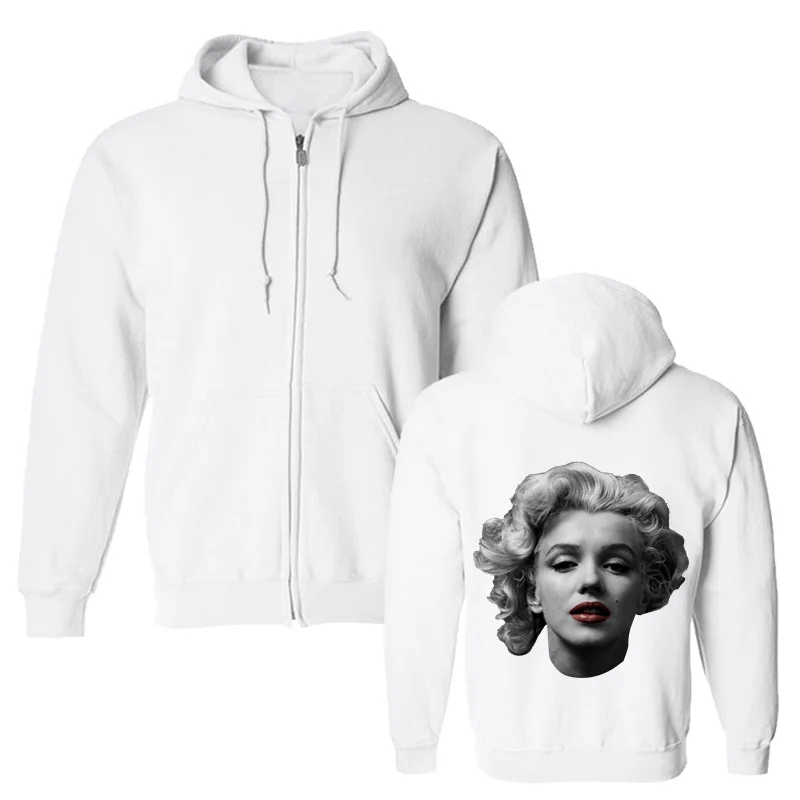 Мужская Флисовая Толстовка с капюшоном Marilyn Monroe | одежда