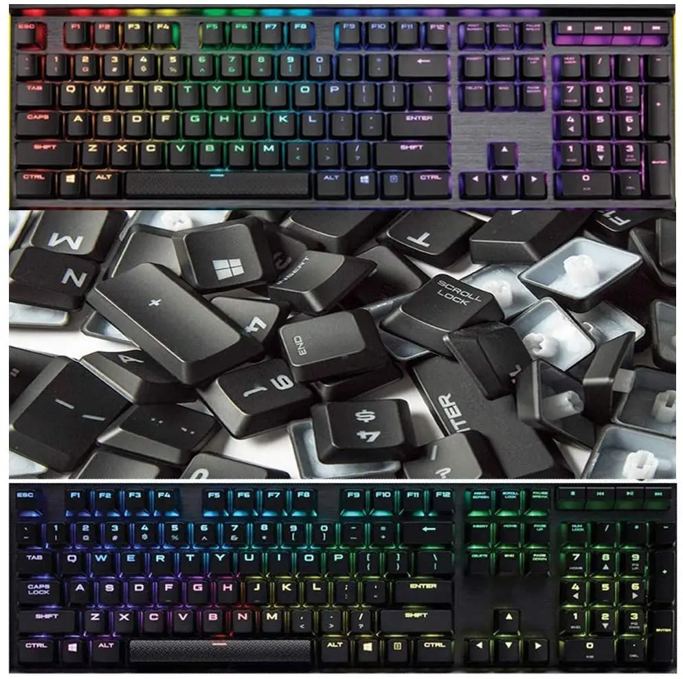 Тонкие Механические колпачки для клавиатуры Corsair K70 RGB MK.2 совместимы с 100% (104