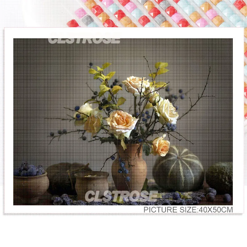 

Diamond Painting Oil Painting Art Diy Character Flower Azalea Can Be Customized Home Wall Decoration for Bedroom Living Room