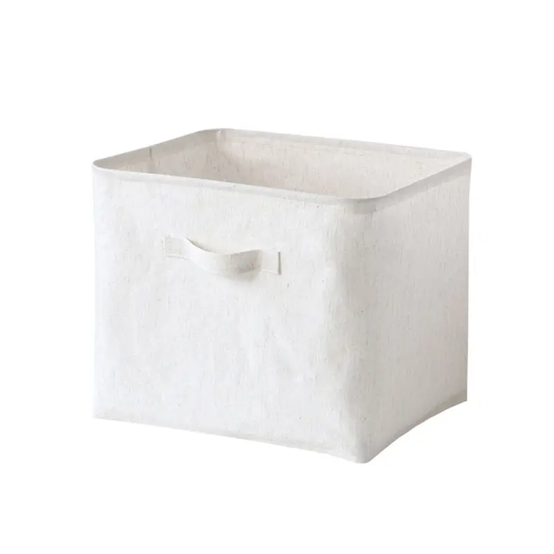 

Cotton and linen cloth art storage basket folding large storage box multifunctional debris desktop storage box clothes storage