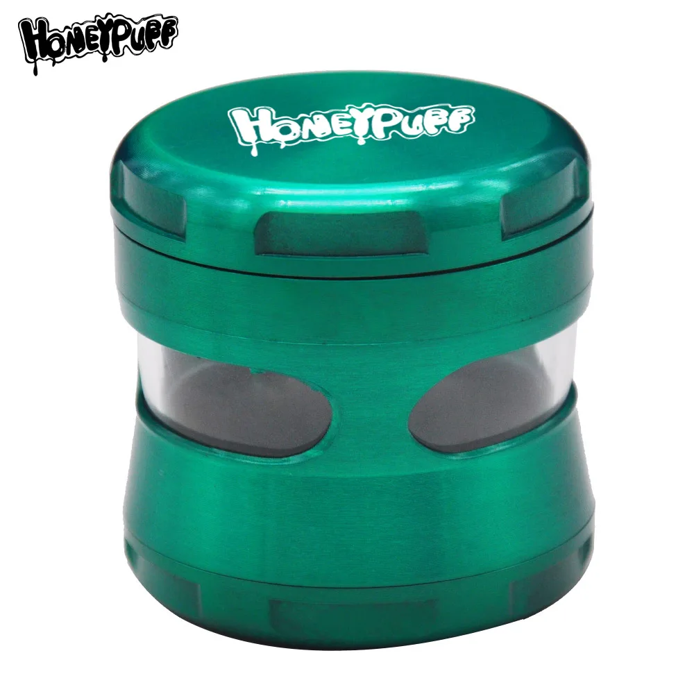 Алюминиевая измельчитель для трав HONEYPUFF чехол специй 63 мм 4 шт. с большим окошком