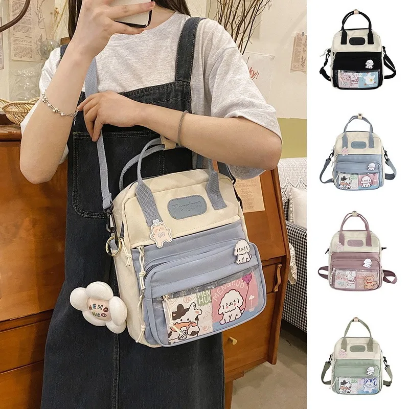 

Backpacks Women Korean Style Cute Mini Waterproof Nylon Small Shoulder Bags For Teenage Girls Schoolbags Travel Bag Backpacks