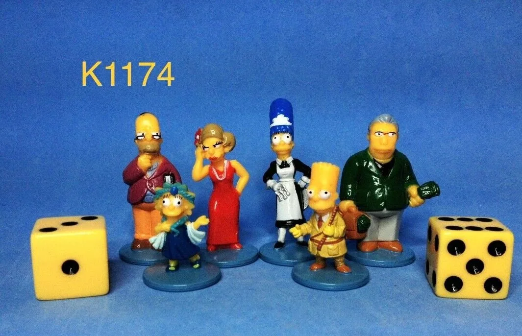 6 шт./компл. Simpsoned экшн фигуры игрушки ПВХ 3 4 5 см коллекция домашний Автомобиль