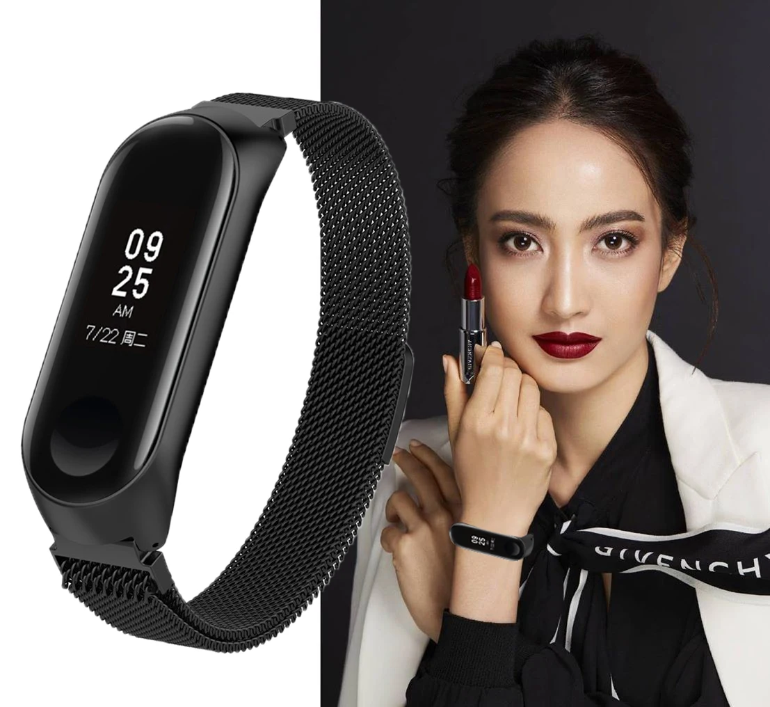 Ремешок для часов из нержавеющей стали металлические часы браслеты Xiaomi Mi Band 3