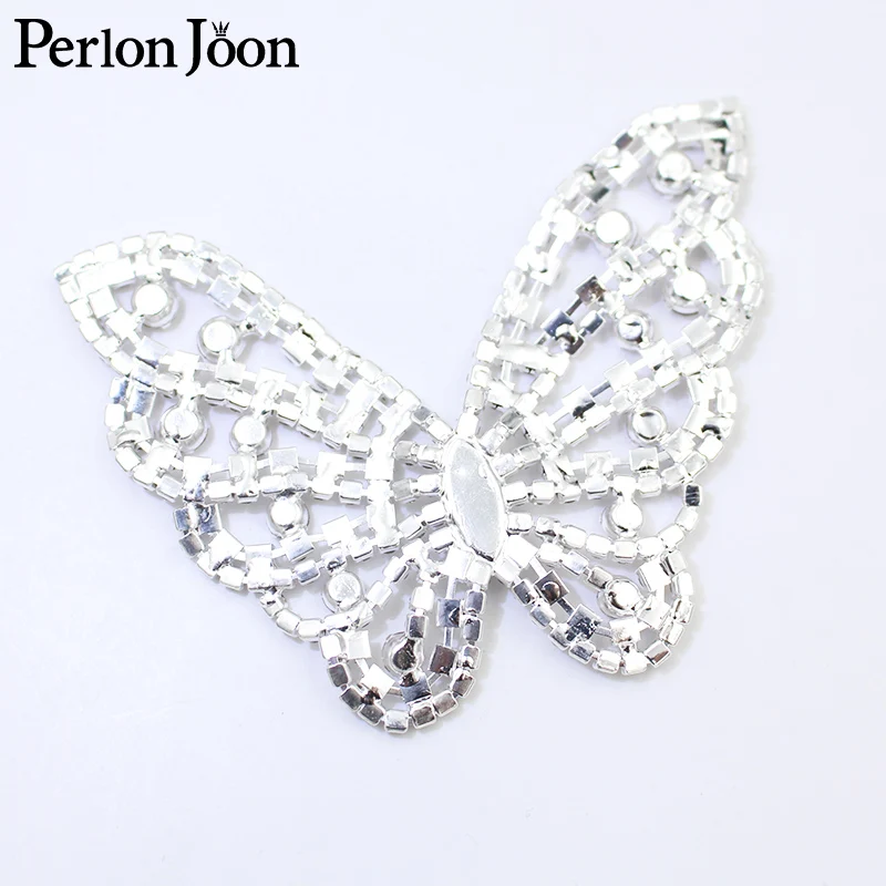 

1PCS DIY elegance butterfly rhinestone applique glitter crystal patch sewing for wedding dress bag decoration accessories YHX085