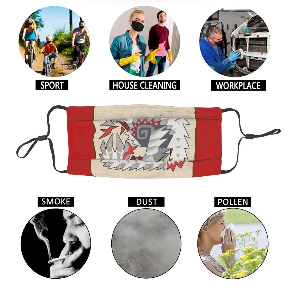 Маска для лица в стиле стижа зиногри квеста Монстер Хантер Фелин палико