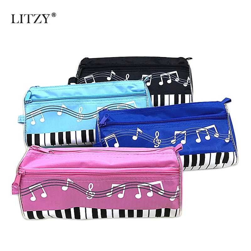 Двойная молния большой емкости пианино Карандаш Чехол Kawaii школьный пенал для