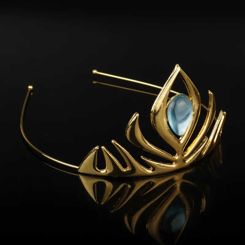 Фильм Эльза Золотой синий кристалл маленькая корона диадема гребни для волос