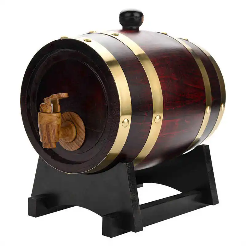 

1.5L Vintage Wood Oak Timber Wine Barrel for Beer Whiskey Rum Port Hotel Restaurant Display