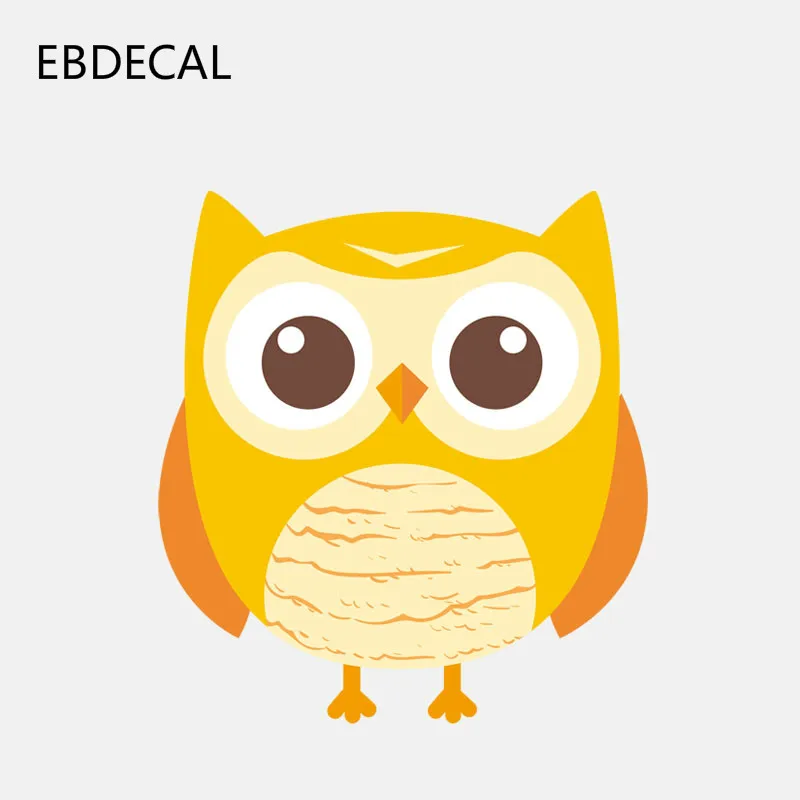 Ebdeckle милый желтый маленькая сова мотоцикл для Авто/бампер/окно/наклейка на стену