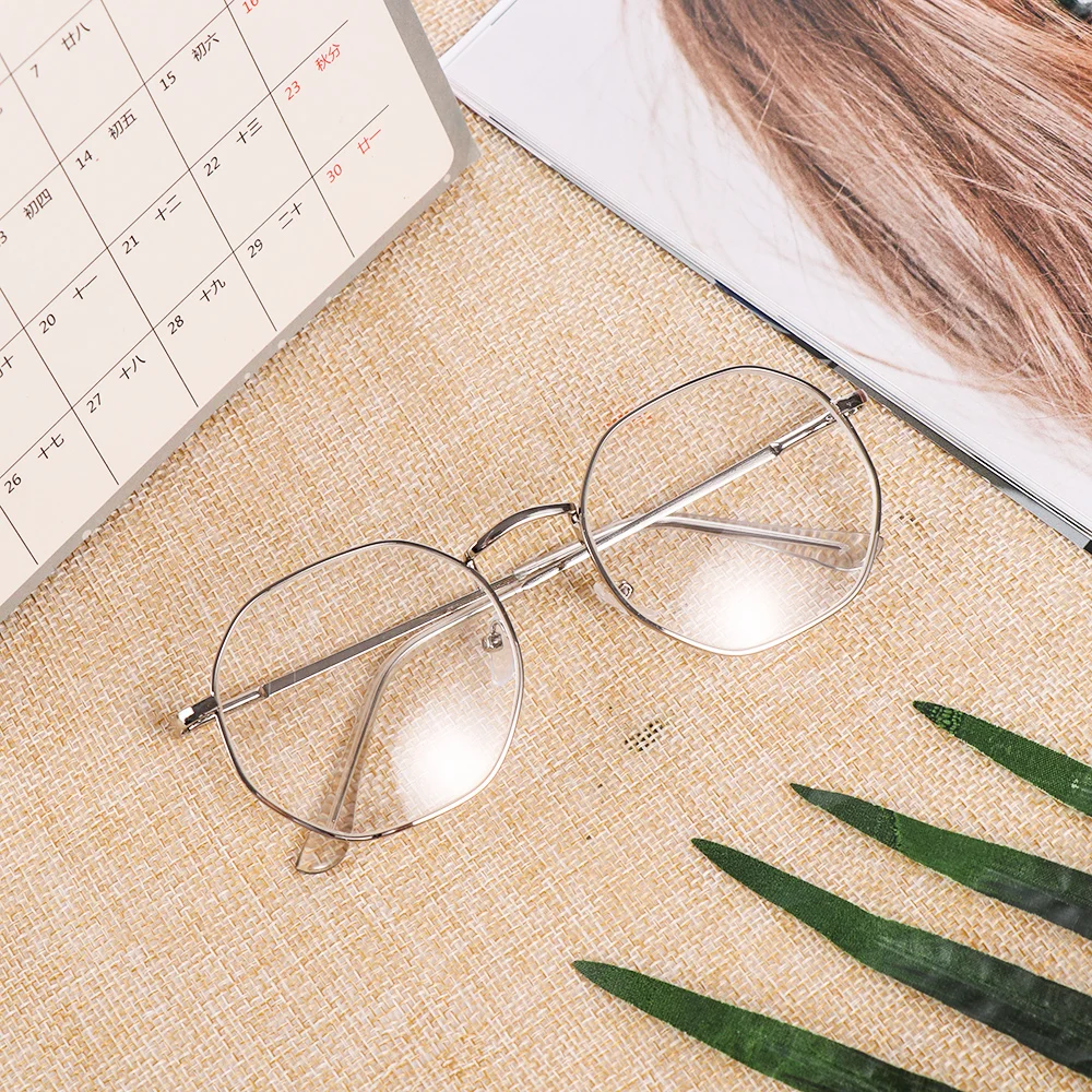 Модные металлические очки для близорукости унисекс ретро многоугольные