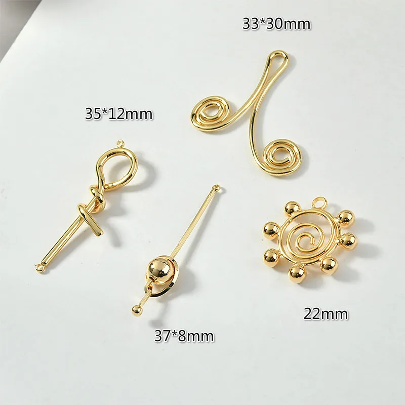 Цветное покрытие из меди цвет 18 каратного золота минималистичный геометрический