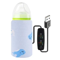 usb baby bottle warmer portable adjustable temperature cuque bottle warmer bottle heated cover for baby for night feeding trav
