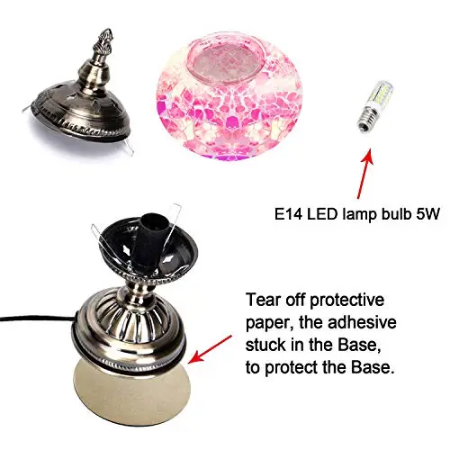 Мозаичные Лампы Ручной Турецкая мозаичная Настольная лампа с алмазной мозаики