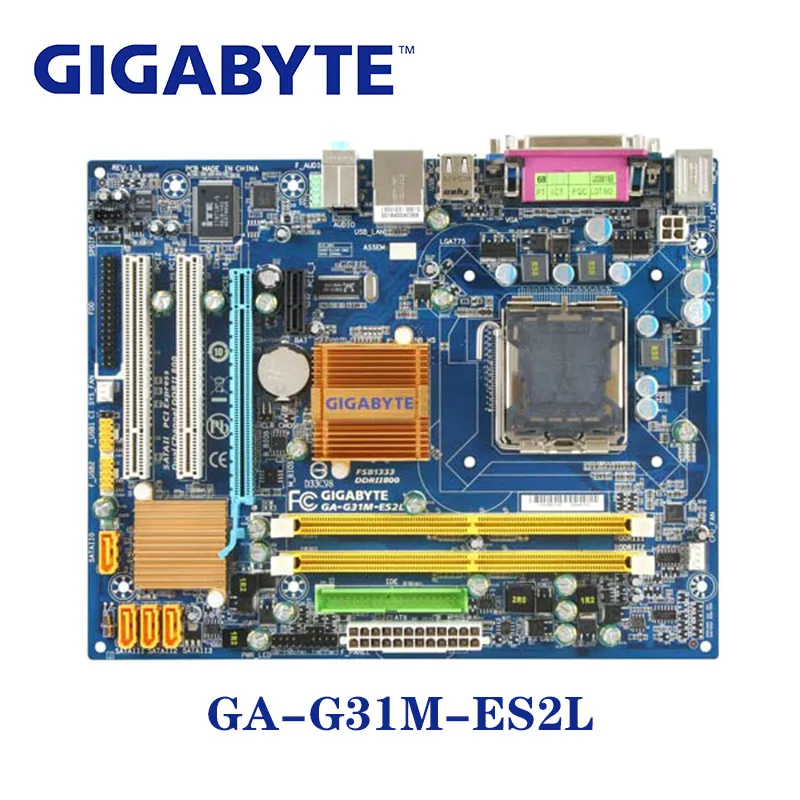 

LGA 775 G31 DDR2 Gigabyte GA-G31M-ES2L 100% Motherboard USB2.0 4G G31M ES2L Desktop SATA II Systemboard G31M-ES2L PCI-E X16 Used