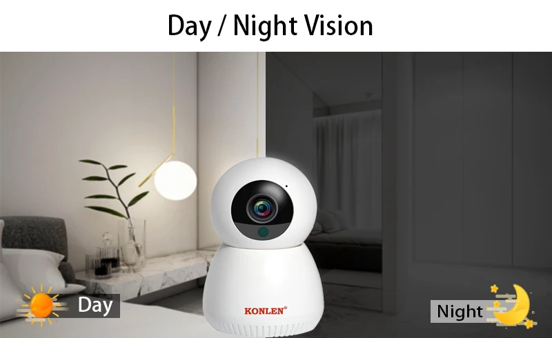 KONLEN wifi 1080P Tuya Smart Life IP камера 2MP HD аудио Совместимость с Alexa Google Assistant для домашней безопасности наблюдения