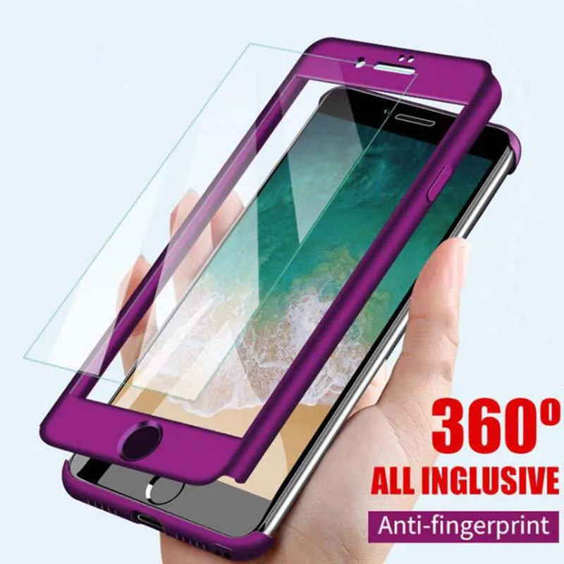 360 полный защитный чехол для телефона iphone6 6s 6plus iphone7 7 plus 8 xs max тонкий кейс с