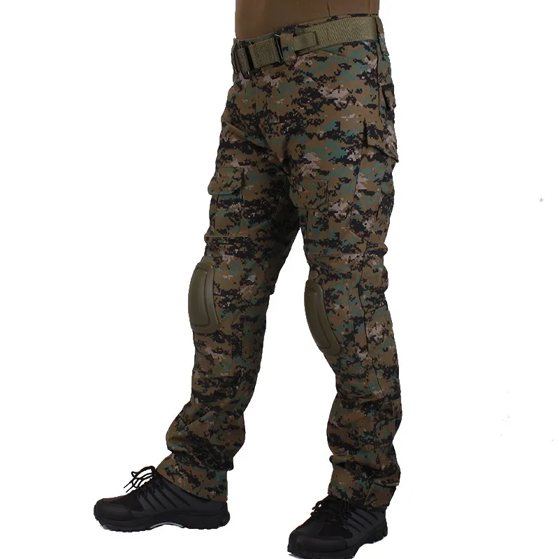 Армейские военные тактические брюки с наколенниками камуфляжные мужские для