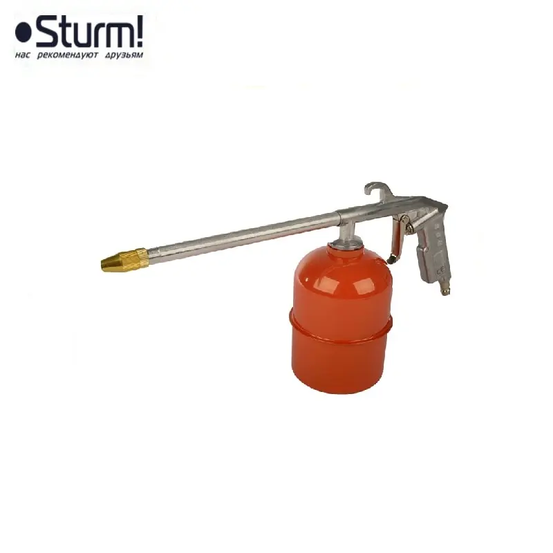 AU 1720 04 Пистолет моечный и для вязких жидкостей Sturm! 3 4 бар МЕДНОЕ сопло 5 мм бачок 0 9