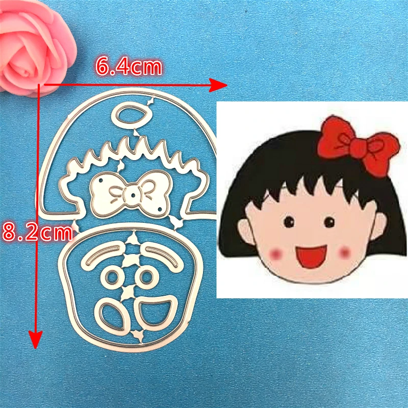 

1pcs Lovely Girl Japanese Anime Chibi Maruko Chan Cutting Die Stencils for DIY Scrapbooking Album Stamp Embossing Paper Card