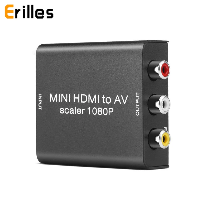 Новый металлический HDMI к RCA конвертер адаптер CVBS К AV скейлер 1080P для PS3 Xbox 360 HDTV| |