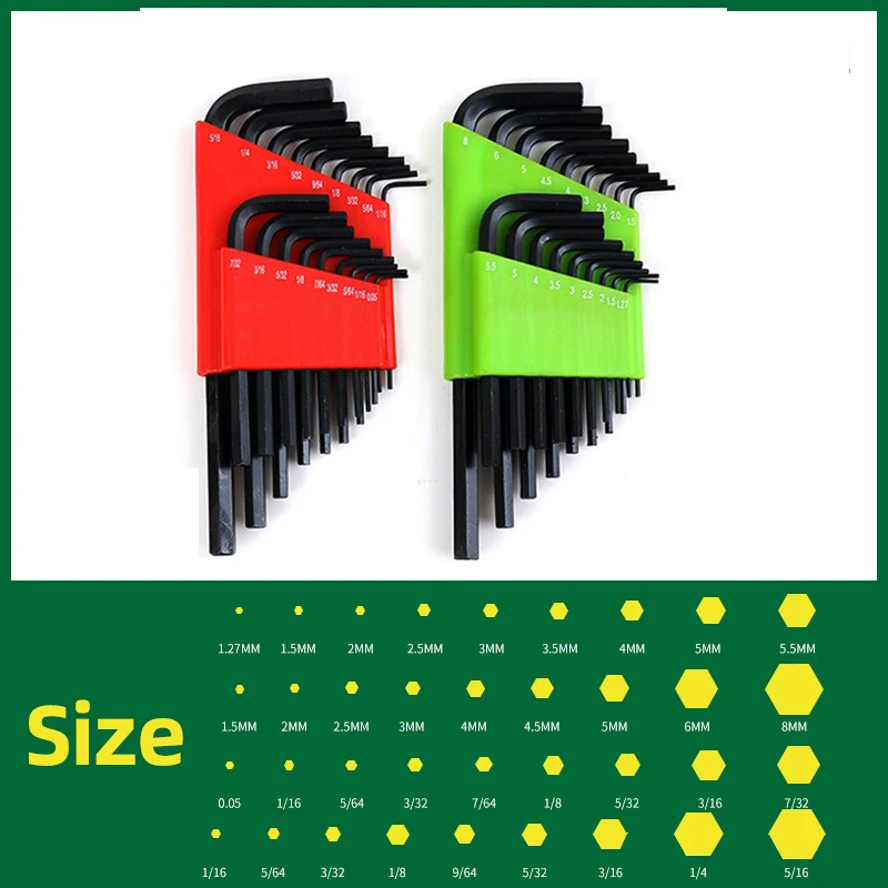 Набор шестигранных ключей 36 шт. комплект метрических/Sae гаечных универсальный