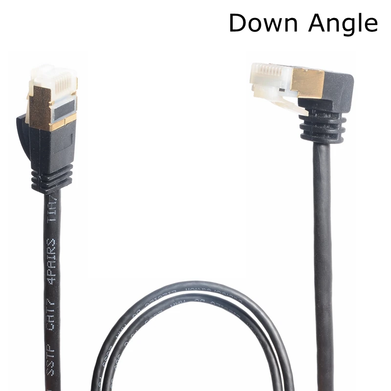 Сверхтонкий Ethernet кабель CAT7 RJ45 правый левый нижний угол UTP сетевой Соединительный