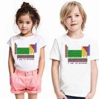 new summer fashion casual personality chemical element table pattern childrens t shirt boy and girl short sleeves birthday gift
