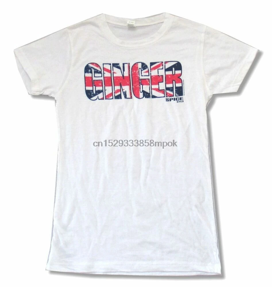 Футболка The Spice Girls Ginger UK Flag белая для девочек и подростков новинка официальная