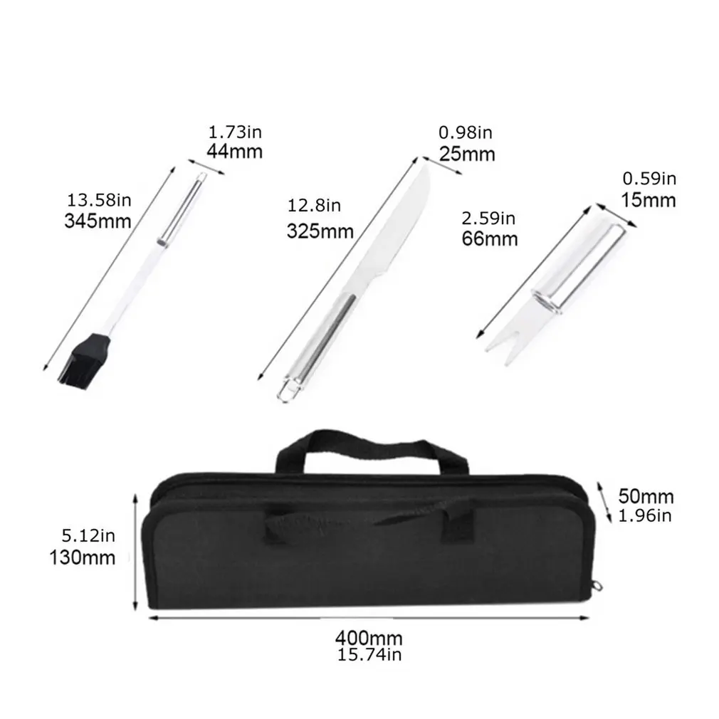 

20pcs BBQ Tools Set Spatula Fork Tongs Knife Brush Skewers Barbecue Grilling Utensil Camping Outdoor Cooking Tool Set