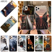 phone case for iphone 13 mini 12 11 pro xs max 7 8 6s plus se2020 x xr high speed sunshine railway soft tpu silicone cases cover
