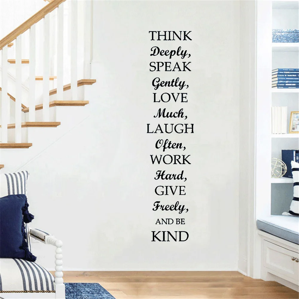

Think Deeply Speak Gently Quotes Wall Sticker For Living Room Office Wall Decal Vinyl Wall Sticker Decor Home Mural ph776