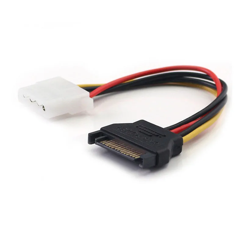 Новый 15 Pin SATA папа 2 Женский 4 Molex Female IDE HDD Power жесткий диск питания Кабельный