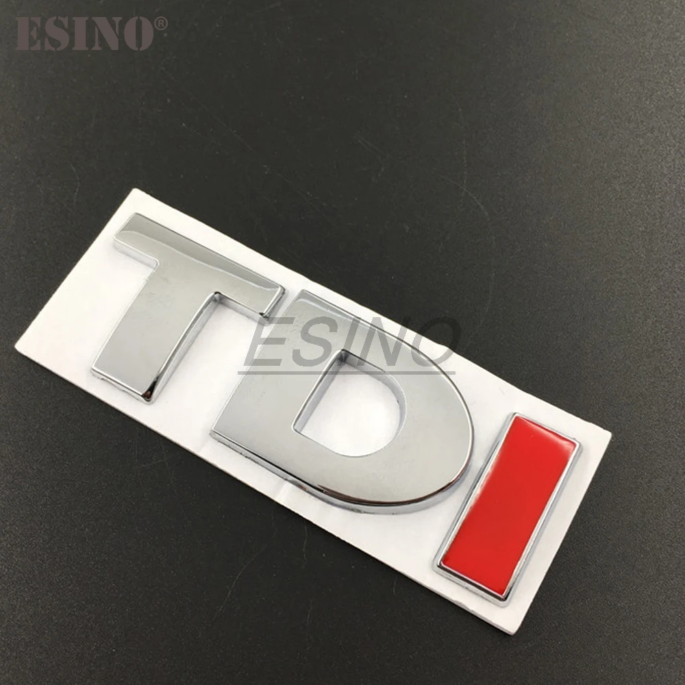 

3D TDI Turbo, прямой впрыск багажника автомобиля, эмблема из цинкового сплава, аксессуары для задней части кузова, задняя дверь, клейкий значок для волейгена